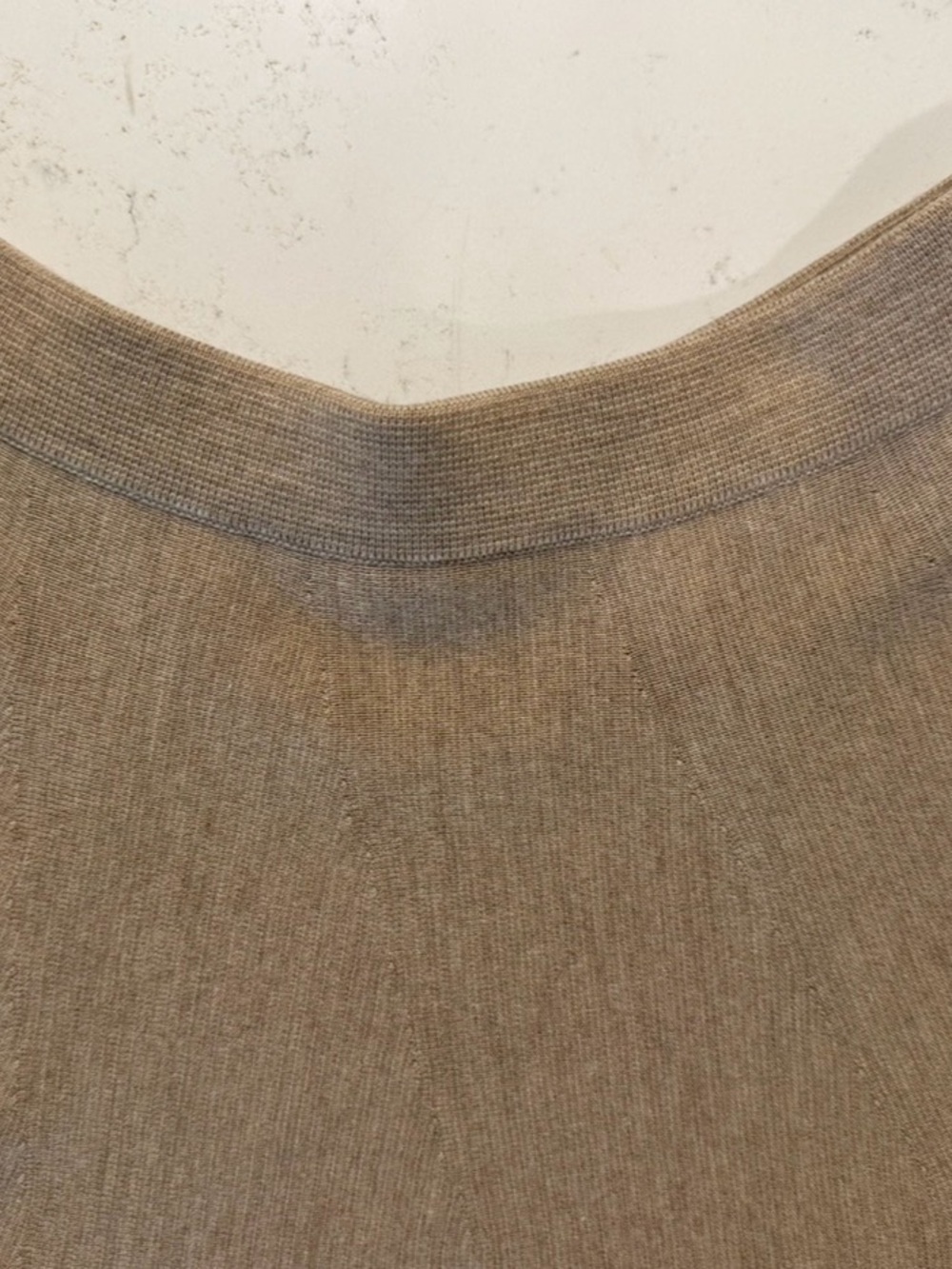 Tomas Maier Italy Wool Knit Flare Mini Skirt Beige Size 6 - Picture 6 of 7